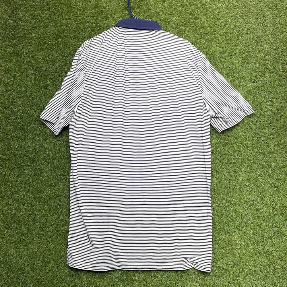 RLX Ralph Lauren Golf Polo Shirt Mens Large Striped Athletic Sportswear Sport